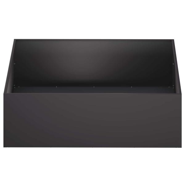Garten-Pflanzgefäß 2 stk. Schwarz 80 x 80 x 30 cm