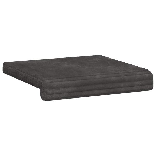 Bankkissen 2 stk. Plüschcord Dunkelgrau Tiefe 35 cm