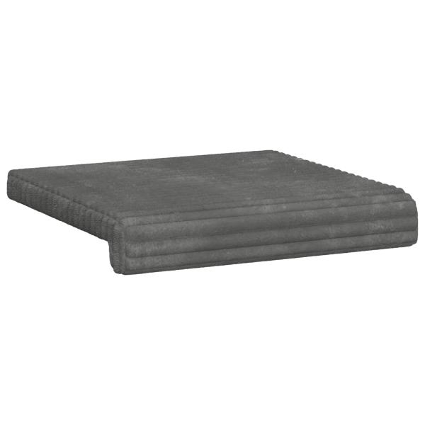 Bankkissen 4 Stk. Plüschcord Hellgrau Tiefe 35 cm
