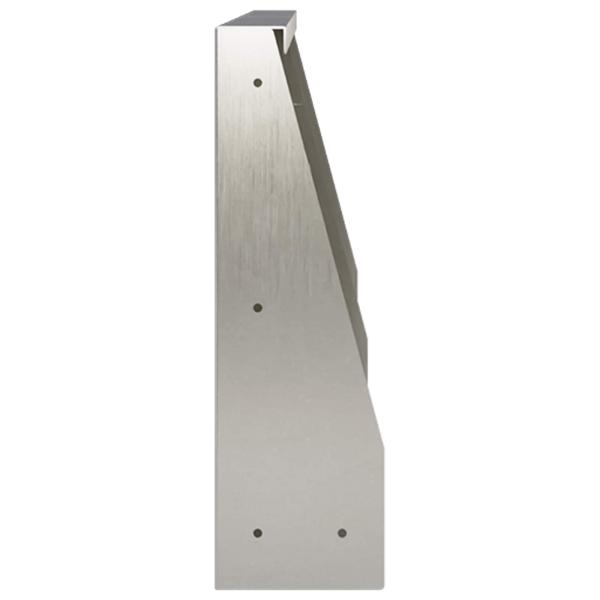 Stützmauer 2 stk. 60 x 12 x 40 cm Edelstahl Silber