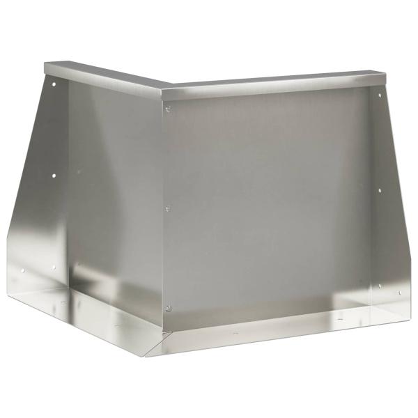 Stützmauer 50 x 50 x 40 cm Edelstahl Silber