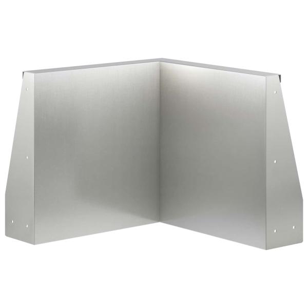 Stützmauer 50 x 50 x 40 cm Edelstahl Silber