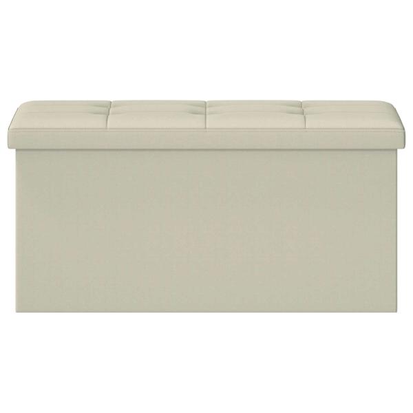 Klappbare Aufbewahrungsbank Weiß 180 kg 80 L 77 x 38 x 38 cm