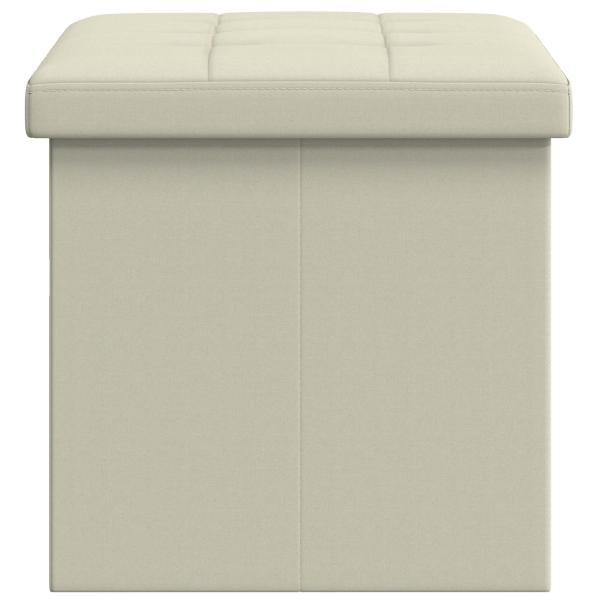 Klappbare Aufbewahrungsbank Weiß 180 kg 80 L 77 x 38 x 38 cm