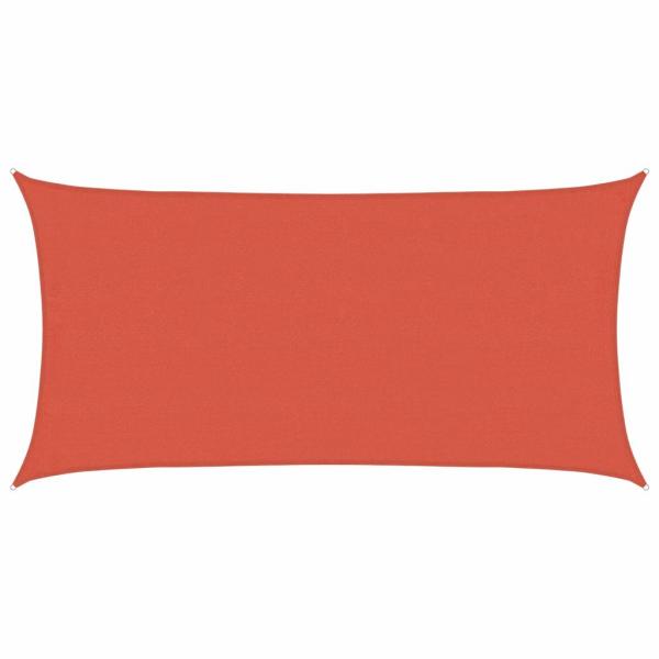 Sonnensegel 160 g/m² Terrakottarot 4x7 m HDPE