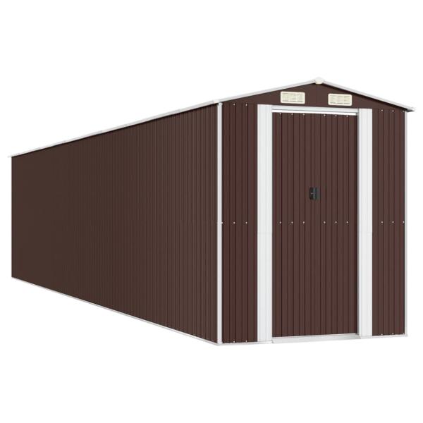 Geräteschuppen Dunkelbraun 192x938x223 cm Verzinkter Stahl