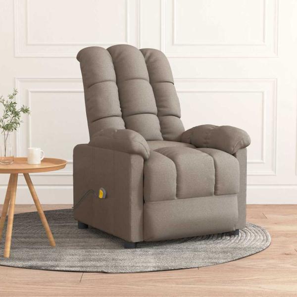 ARDEBO.de - Massagesessel Taupe Stoff