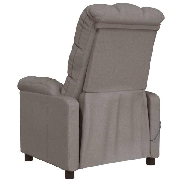 Massagesessel Taupe Stoff