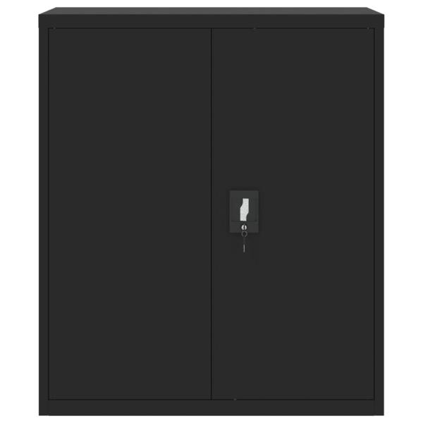 Aktenschrank Schwarz 90x40x105 cm Stahl