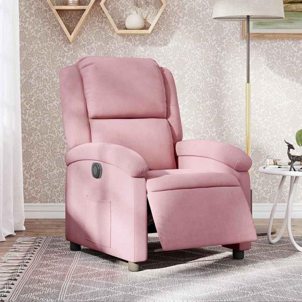 ARDEBO.de - Relaxsessel Elektrisch Rosa Samt