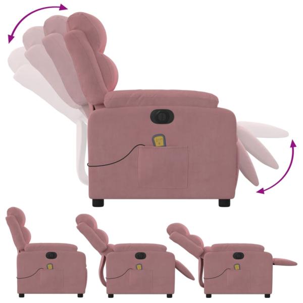Massagesessel Elektrisch Rosa Samt