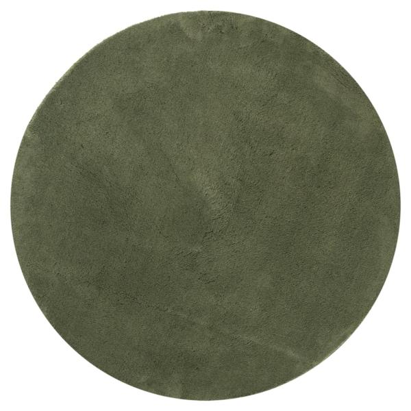 Rug HUARTE Green Ø 200 cm 100% Polyester Flach