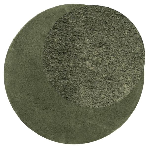 Rug HUARTE Green Ø 200 cm 100% Polyester Flach