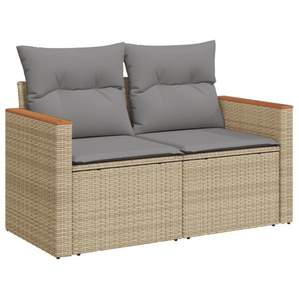 Patio Sofa Set 3-Sitzer Beige and Grey