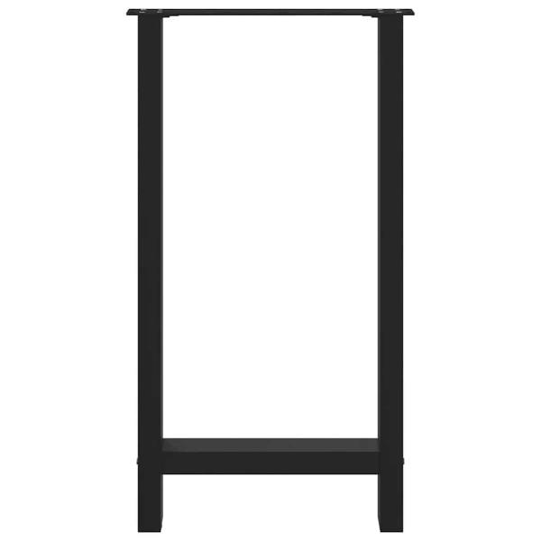 Bartischbeine Schwarz 2 Stk. 40x(90-91) cm Stahl