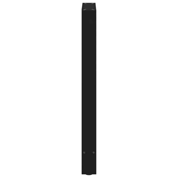 Bartischbeine Schwarz 2 Stk. 40x(90-91) cm Stahl