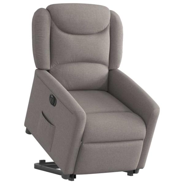 Relaxsessel mit Aufstehhilfe Elektrisch Taupe Stoff