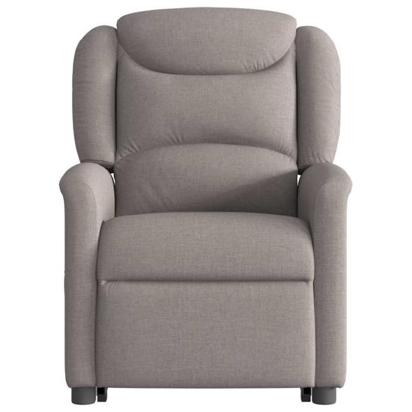Relaxsessel mit Aufstehhilfe Elektrisch Taupe Stoff