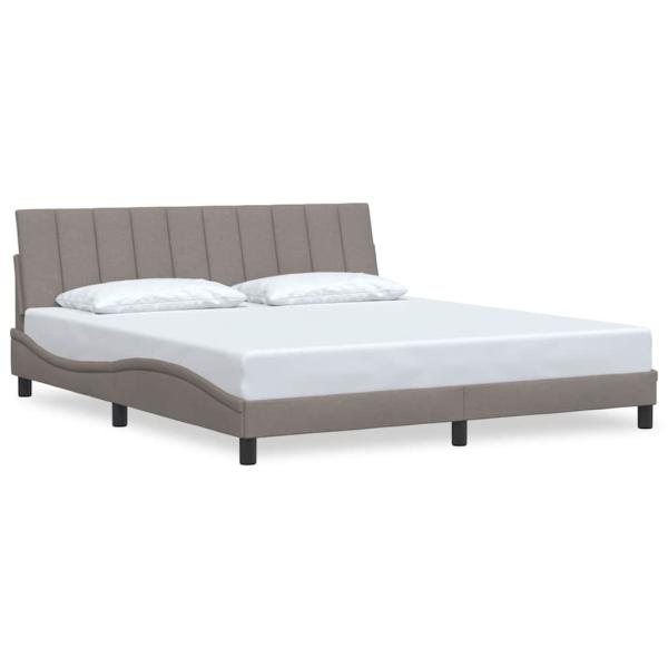 Bettgestell ohne Matratze "Hanko" Taupe 180x200 cm Stoff