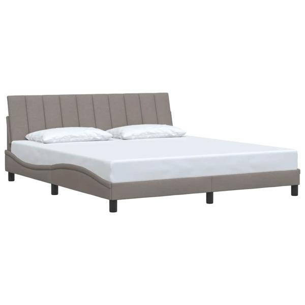 Bettgestell ohne Matratze "Hanko" Taupe 180x200 cm Stoff