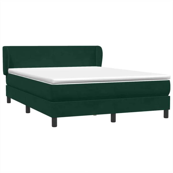 Boxspringbett mit Matratze Dunkelgrün 160x220 cm Samt