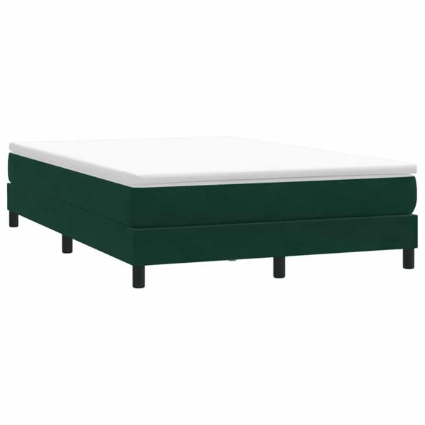 Boxspringbett mit Matratze Dunkelgrün 160x220 cm Samt