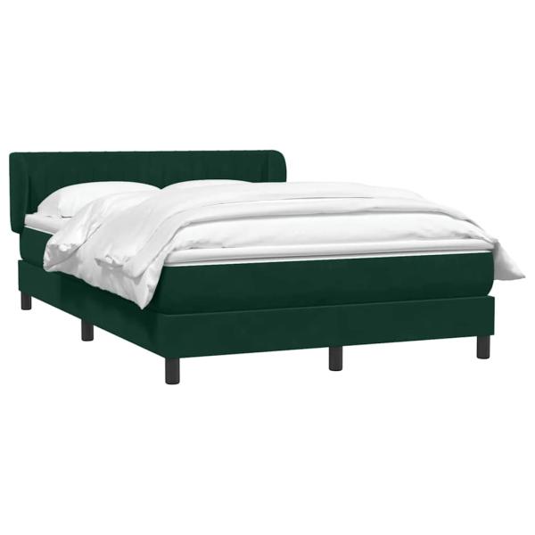 Boxspringbett mit Matratze Dunkelgrün 160x220 cm Samt
