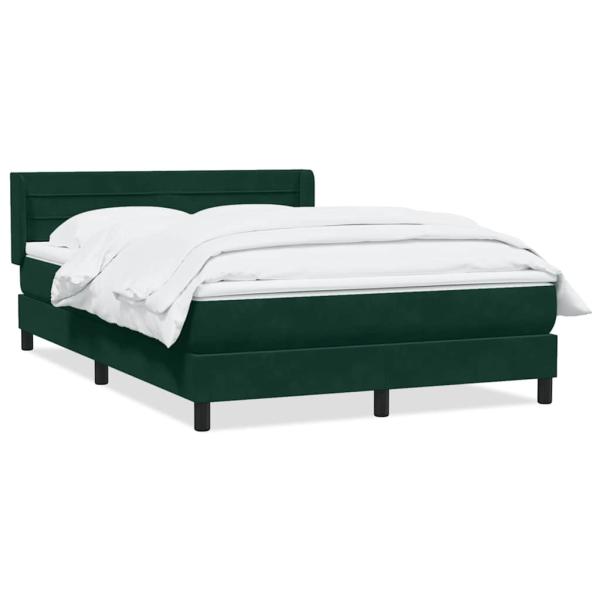 Boxspringbett mit Matratze Dunkelgrün 160x220 cm Samt
