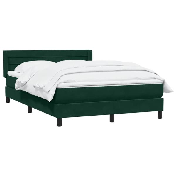 Boxspringbett mit Matratze Dunkelgrün 160x220 cm Samt