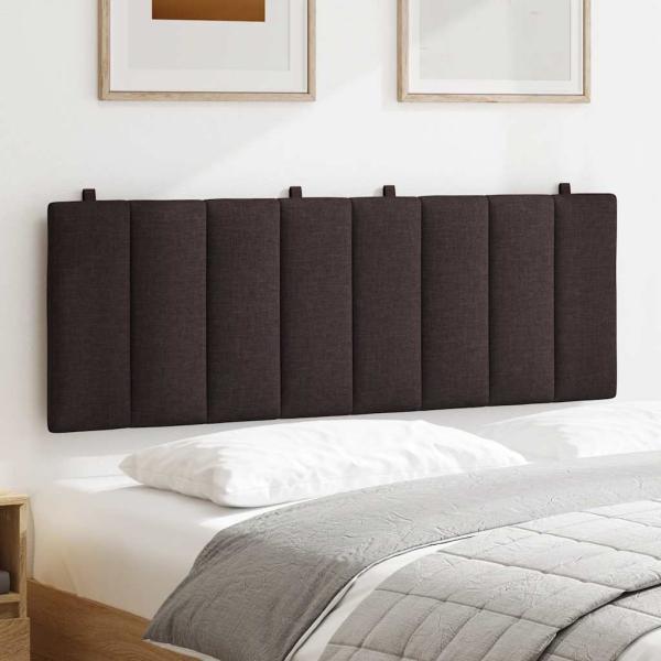 Kopfteil-Kissen "Hanko" Dunkelbraun 120 cm Stoff