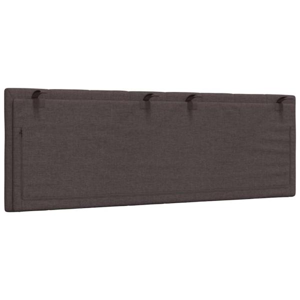 Kopfteil-Kissen "Hanko" Dunkelbraun 120 cm Stoff
