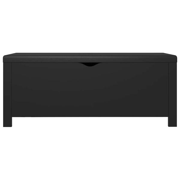 Sitzbank mit Stauraum Kissen Schwarz 105x40x45cm Holzwerkstoff