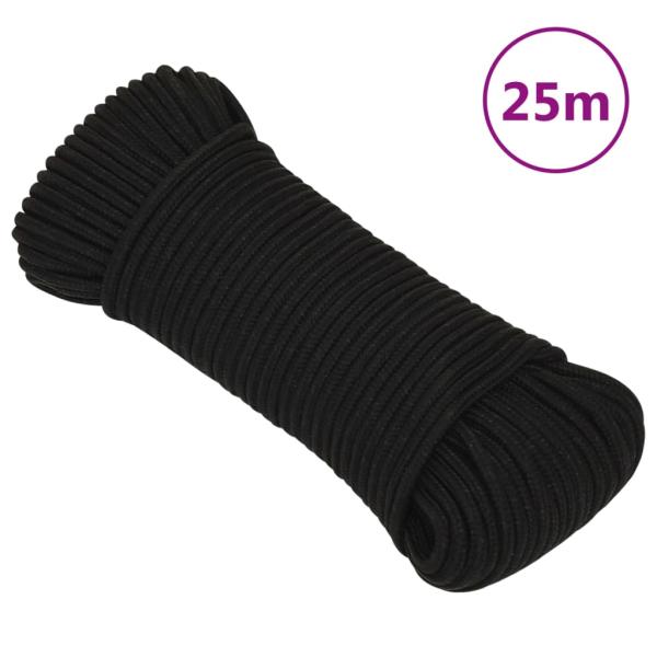 ARDEBO.de - Arbeitsseil Schwarz 5 mm 25 m Polyester
