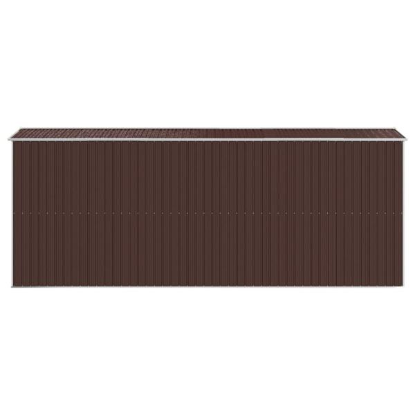 Geräteschuppen Dunkelbraun 192x523x223 cm Verzinkter Stahl