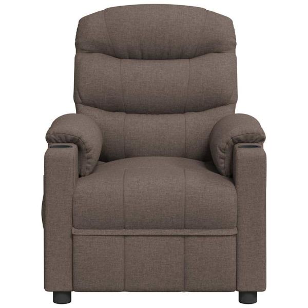 Massagesessel Elektrisch Taupe Stoff