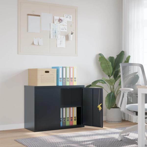 ARDEBO.de - Aktenschrank Anthrazit 90x40x70 cm Stahl