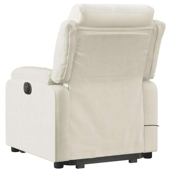 Massagesessel mit Aufstehhilfe Creme Samt
