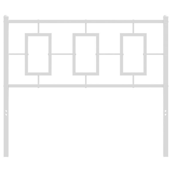Ersatz-Kopfteil Metall Weiß 100 cm