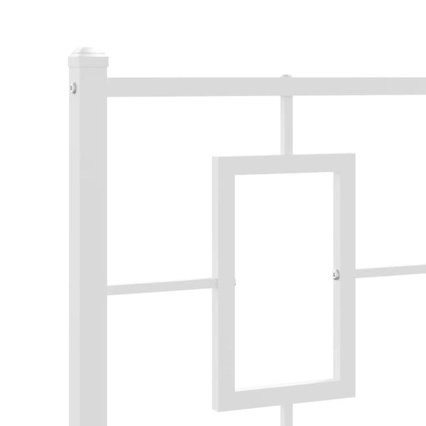 Ersatz-Kopfteil Metall Weiß 100 cm