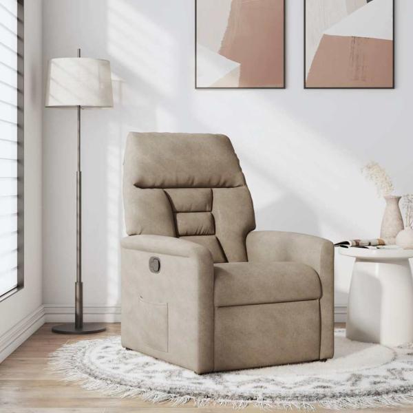 Relaxsessel Taupe Mikrofasergewebe