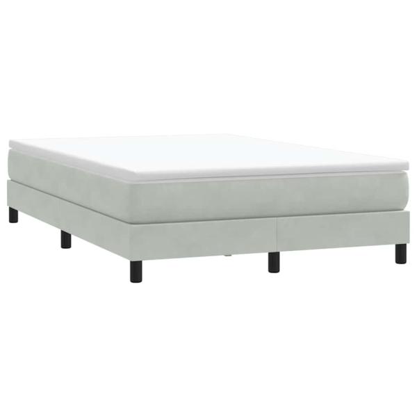 Boxspringbett ohne Matratze Hellgrau 160x220 cm Samt