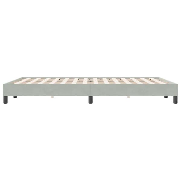 Boxspringbett ohne Matratze Hellgrau 160x220 cm Samt