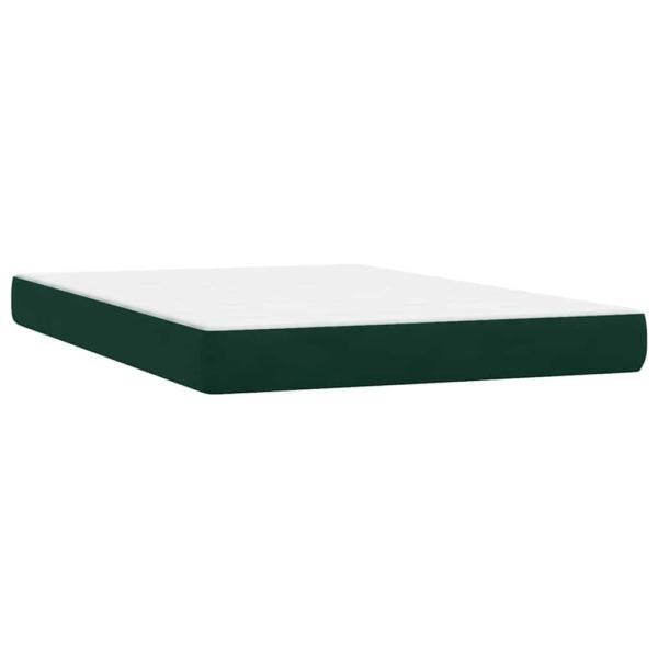 Boxspringbett mit Matratze Dunkelgrün 160x220 cm Samt