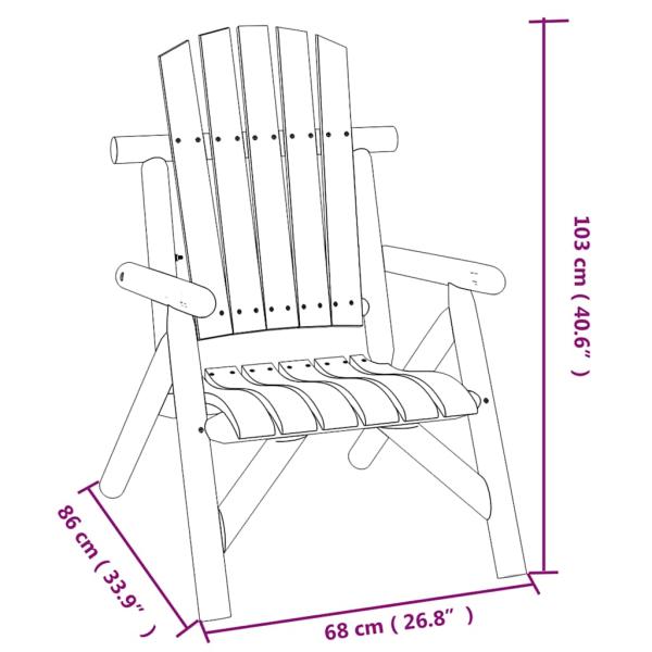 5-tlg. Garten-Lounge-Set Massivholz Fichte