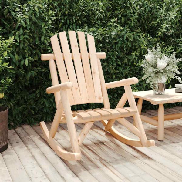 ARDEBO.de - Garten-Schaukelstuhl 69x96x101 cm Massivholz Fichte