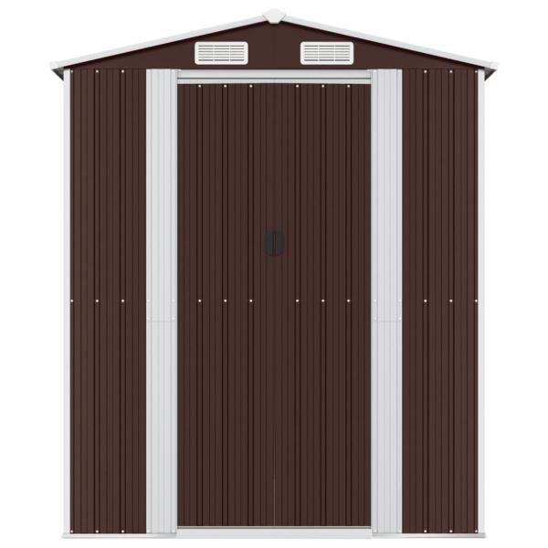 Geräteschuppen Dunkelbraun 192x855x223 cm Verzinkter Stahl