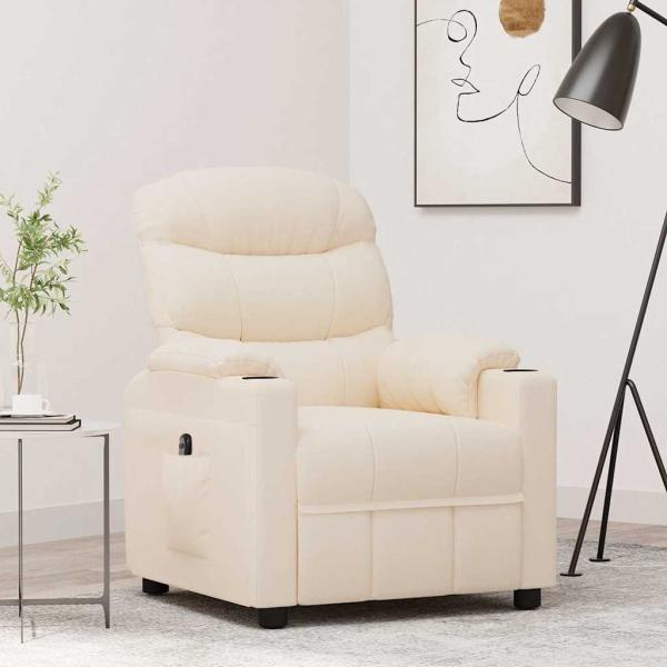 ARDEBO.de - Relaxsessel Elektrisch Creme Stoff