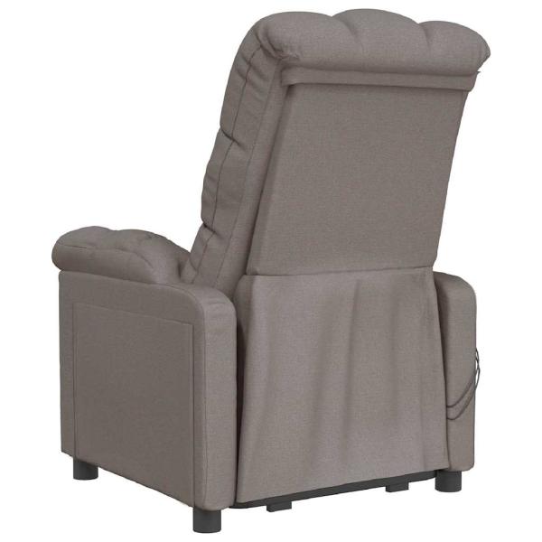 Massagesessel Elektrisch Taupe Stoff