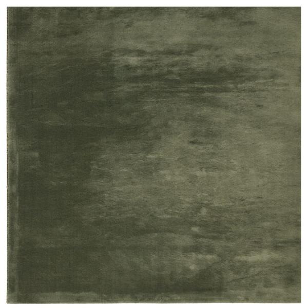 Rug HUARTE Green 160 x 160 cm 100% Polyester Flach Waschbar