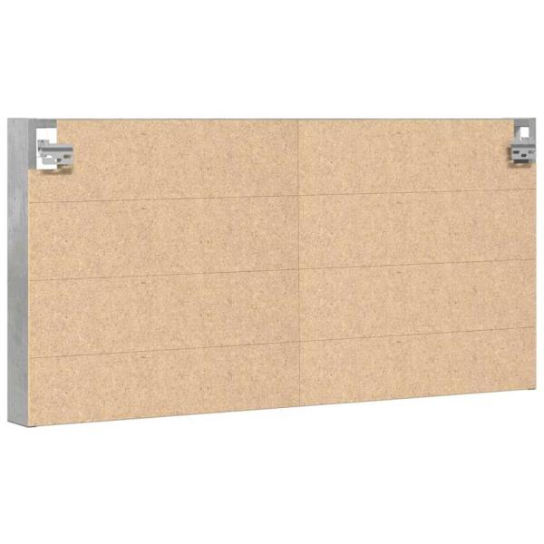 Vitrinenschrank Betongrau 100x8,5x50 cm Holzwerkstoff